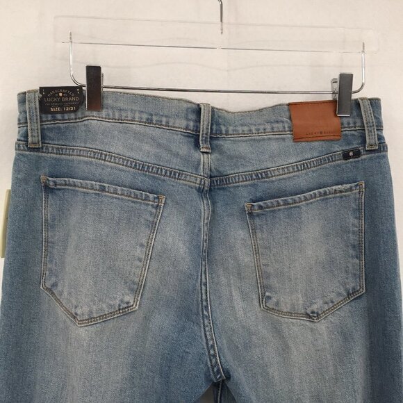 Lucky Brand Brooke Flare jeans raw hem mid-rise distressed light women new 31 12 - Picture 6 of 8